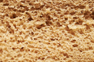 the texture of the bread macro