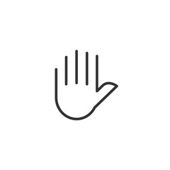Obraz premium Vector illustration of hand line icon.