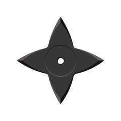 Japanese ninja shuriken illustration