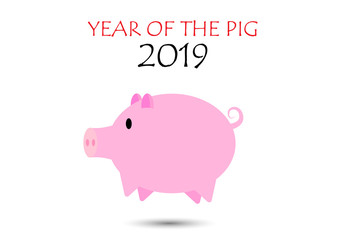 Year of a Pig 2019 Vector Illustration