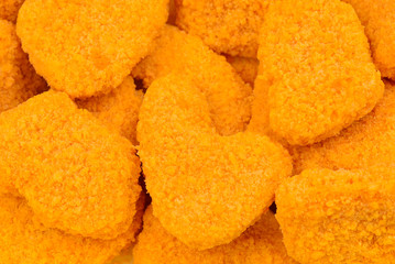 Nuggets isolated on a white background.