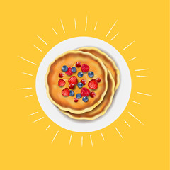 Pancakes With Fresh Berry