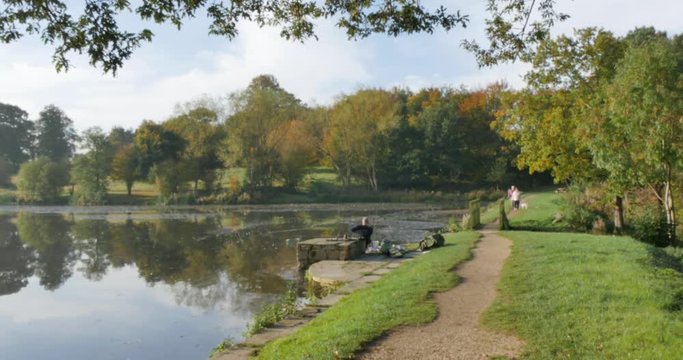 Autumn colors in Hardwick Park, Derbyshire, England, United Kingdom, Europe 