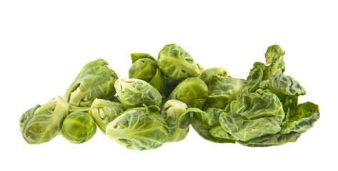 brussels sprouts isolated on white background