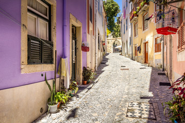 Streets near the Sao Jorge Castle, Lisbon, Portugal
