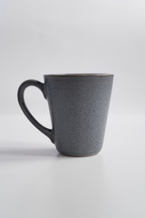 New gray mug on isolated white background.