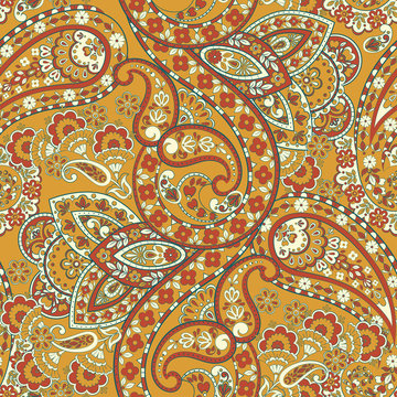 Paisley Damask ornament. Seamless Vector pattern