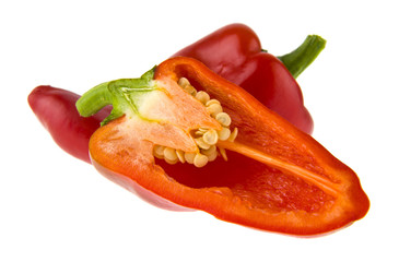 red pepper isolated on white background