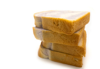 fresh bread  on white background.