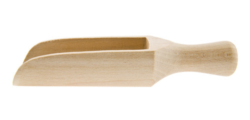 wooden scoop isolated on white background