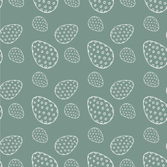 Easter eggs pattern on gray background