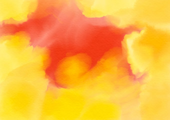 Obraz na płótnie Canvas Watercolor abstract colorful background red yellow