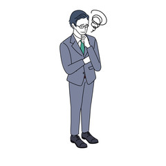  ビジネスマン　シンプル　イラスト　アイソメトリック