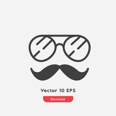 glasses icon vector