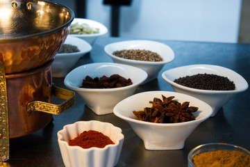 Indian spices in the kitchen