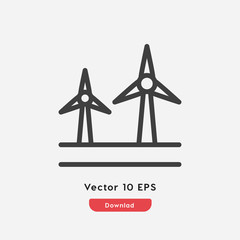 wind turbines icon vector