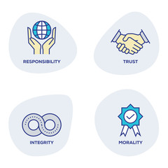 BUSINESS ETHICS ICON SET