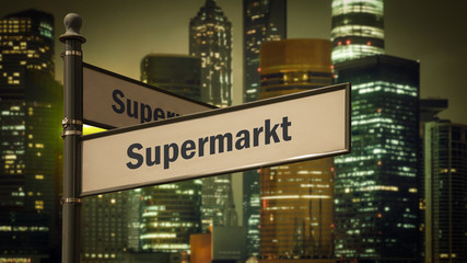 Obraz premium Schild 373 - Supermarkt