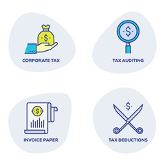 COMPANY TAX ICON SET