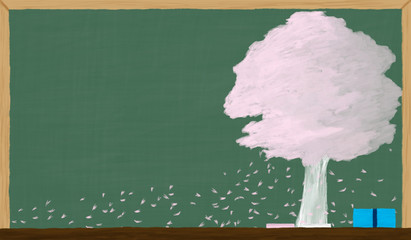 桜と学校