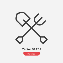 village tools icon vector