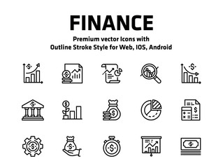 Finance Thin Line Icons