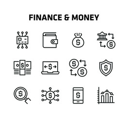 Finance And Money Line Icons
