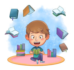 Boy Reading Book