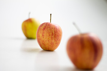 apples on a white background