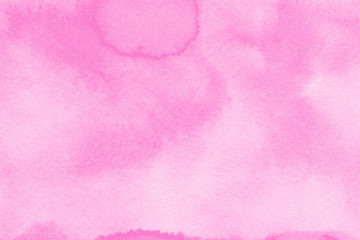 Pink bright watercolor and ink paper textures on white background. Chaotic stylish abstract organic design.