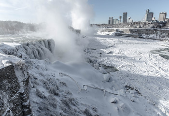 Niagara Falls Winter and frozen day