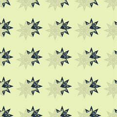 Color geometric seamless pattern with eight-pointed Christmas stars