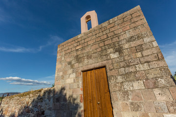 Fototapeta na wymiar Esterno Chiesa Bizzantina di San Pietro - Giba (Sassari) - Sardegna