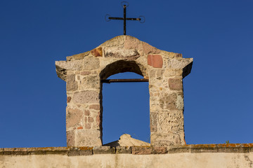 Fototapeta na wymiar Campanile Chiesa Santa Marta Villarios - Giba (Sassari) - Sardegna