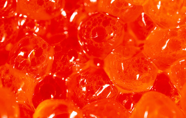 Red caviar as an abstract background
