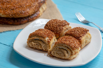 Pastries with Tahini and Sesame / Tahinli Corek 