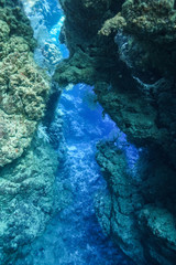 Naklejka na ściany i meble Caves of Claudia Reef at the Red Sea, Egypt