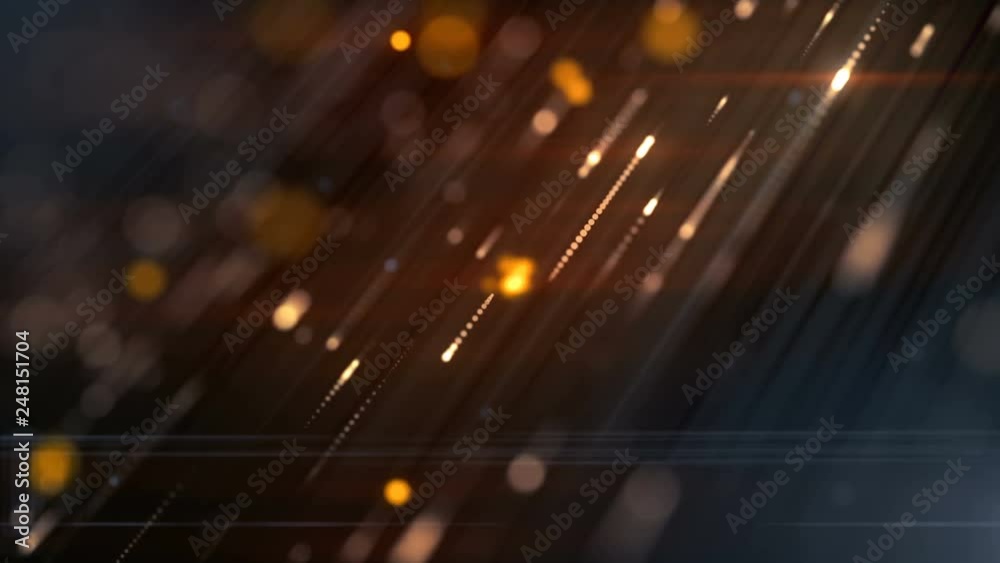 Aufkleber abstract colored background with animation falling glittering particles as festive rain. orange shin
