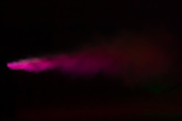 Colorful lights show. Laser show in motion in dark