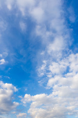Clouds against blue sky as abstract background