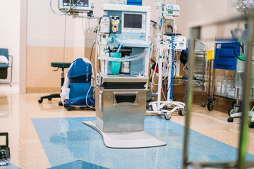 Concept photo of A hospital worker doing cleaning in operation room