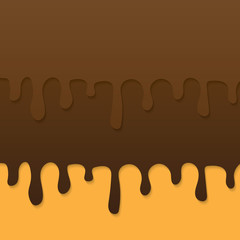 chocolate sweet drips- vector illustration