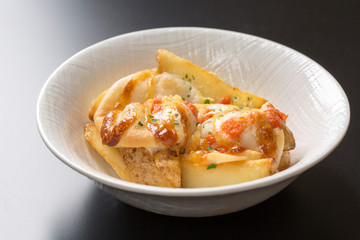 餅とポテトのチーズ焼き