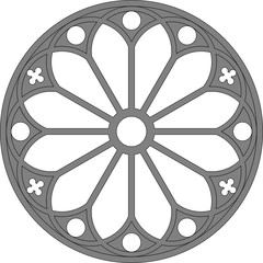 Trento, Italy, rose window