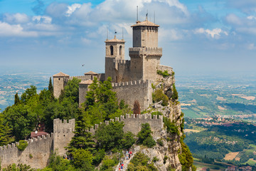 Fototapeta na wymiar San Marino, San Marino Republic: The Fortress La Rocca Guaita