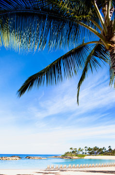 Chairs Lined Up on the Beach in Ko Olina Beach Park, Oahu, Hawaii