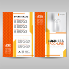 Multipurpose brochure cover template with orange details