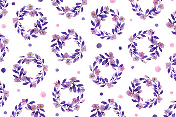 Floral Pattern In Watercolor