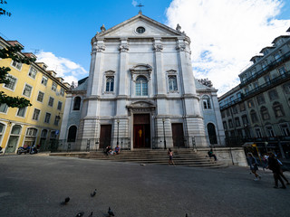 Fototapeta na wymiar Regio de Lisboa, Church, Igreja de São Nicolau, Lisbon, Portugal, July 2017