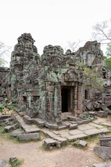 Fototapeta premium ancient remains of Preah Khan temple, Siem Reap, Cambodia, Asia